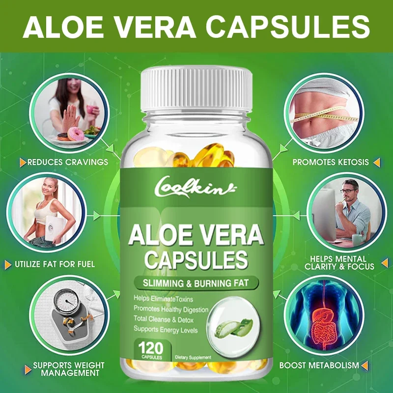 Aloe Vera Pot - Aloe Vera-Extrakt-Kapseln – lindern Darmverstopfung, fördern